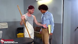 Janitor Ashley Ryder Dominates Ebony Pro With Rough Fisting
