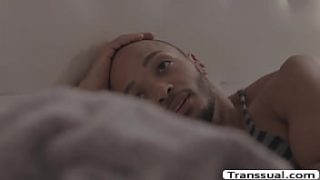 Timid Shemale Dominated By Her Hung Black Stepbro