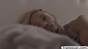 Timid Shemale Dominated By Her Hung Black Stepbro