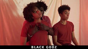 Big Black Cocks In Hot Ebony Teen Threesome Action