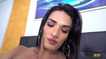 Caroline Martins Strokes Her Massive Shemale Cock