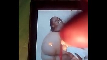 Waxing That Big Phat Chocolate Ebony Bbw Booty With My Big Hot Hard Candle