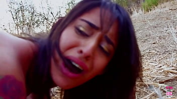 Muscular Man Dominates Black Girl’s Tight Pussy In The Nearby Forest
