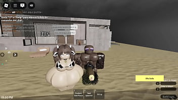 Black Bull Dominates Cow Girl In Roblox