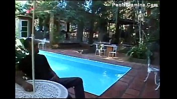 Shemale Getting Railed On The Outdoor Patio Table